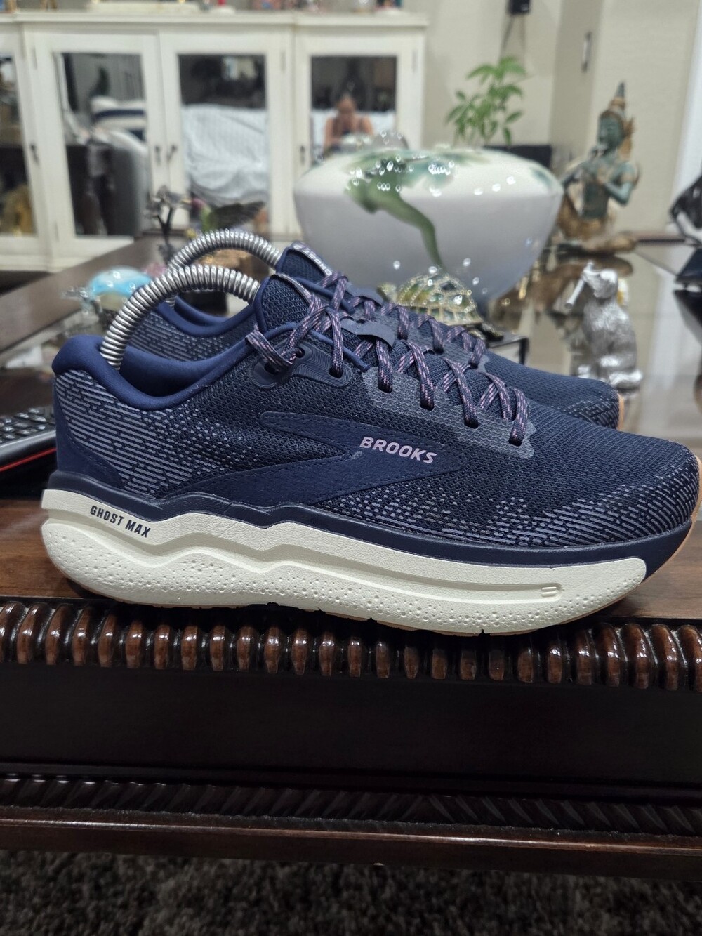 Brooks Women's Ghost Max 2 Running Shoes - Navy with Cream Midsole